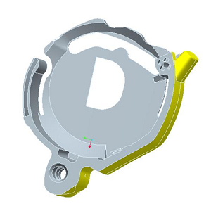 CAD model of the battery drawer