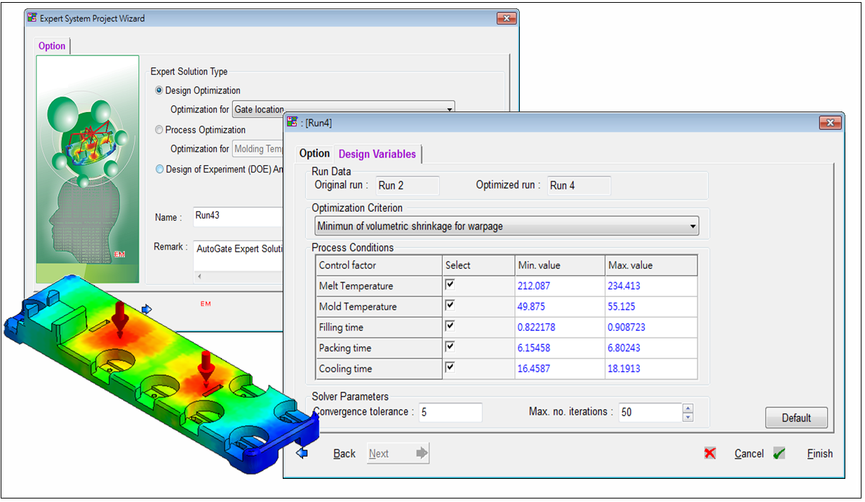 moldex3d design of experiments