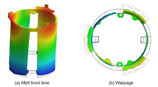 Plastic Injection molded simulation for Camera sleeve