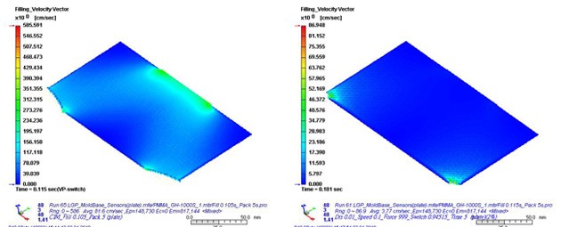 (a) Conventional injection molding (b) Injection compression