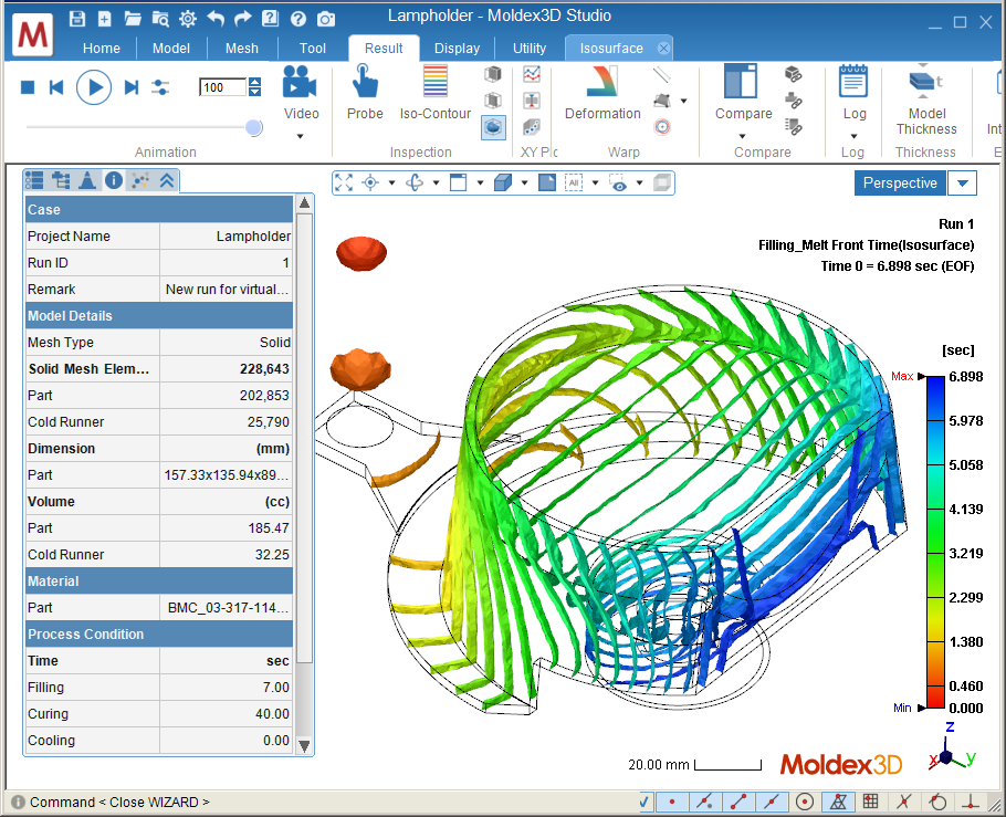 Moldex3D Viewer is a powerful and license free tool to read the analysis project developed in the new generation Moldex3D platform, Studio. It provides a variety of post-processing tools to visualize key properties and look into in-depth molding simulation.  Moldex3D Viewer offers a comprehensive communication platform that helps users to enhance efficiency on design verification and optimization. It is convenient for cross-departmental discussion and collaboration to view the pros and cons of all simulations and share more specific identification, such as part designers, mold makers, tooling engineers or customers worldwide.