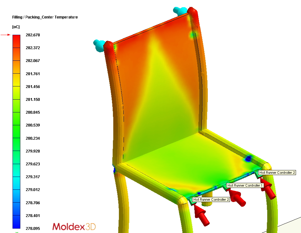 Moldex3D模流分析之BASF不更改设计也能优化气辅射出椅子产品的图3
