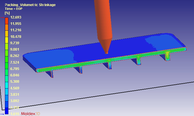 Moldex3D模流分析之SABIC用Moldex3D优化2K-ICM产品外观的图6