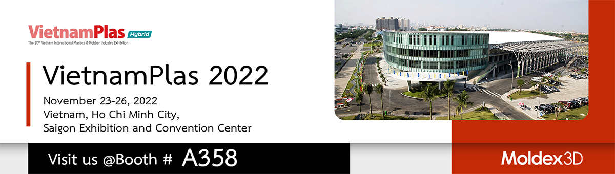 VietnamPlas is the largest plastics and rubber exhibition in Vietnam. It is the best platform for manufacturers from all over the world to promote products, services and machinery. This year, during the four-day exhibition, Moldex3D will showcase its latest software, cloud service, material database and the digital learning platform. From November 23 to November 26, we sincerely invite you to visit our booth A358 to exchange innovative ideas and industry trends!